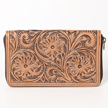 OHLAY WALLET Hand Tooled Genuine Leather women bag western handbag purse